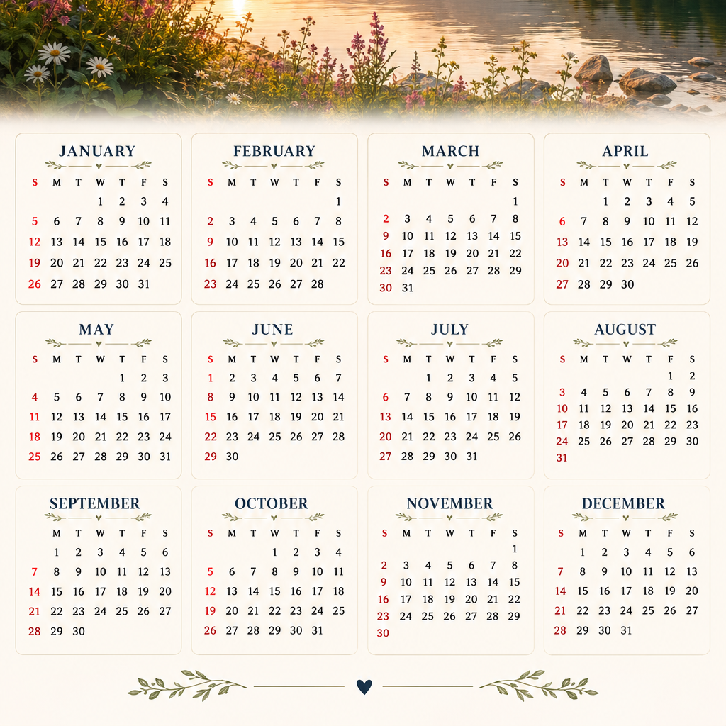 Printable calender